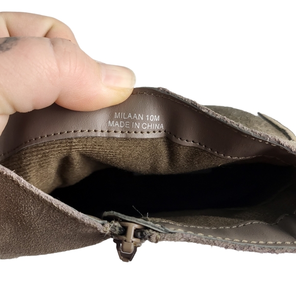 Steve Madden Milaan Brown Leather Ankle Booties - Picture 7 of 8